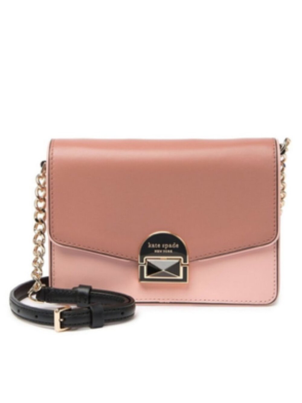 Kate Spade Neve Leather Convertible Flap Crossbody Shoulder Bag Blush Pink Purse
